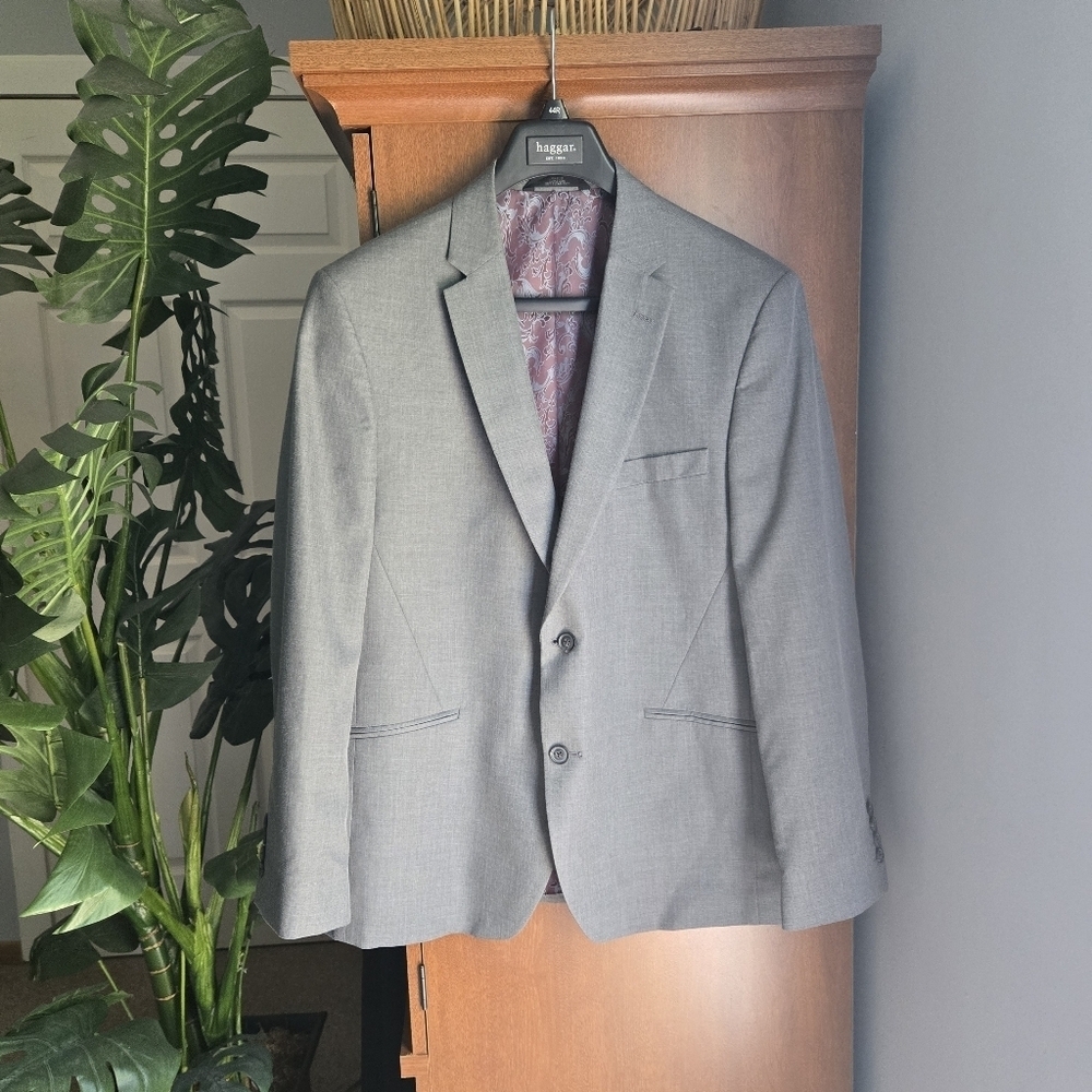 Haggar Gray Sport Coat Classic Tailored Blazer